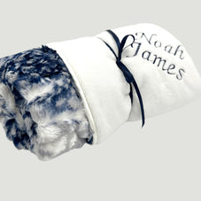 Noah Blue Leopard Baby Basket