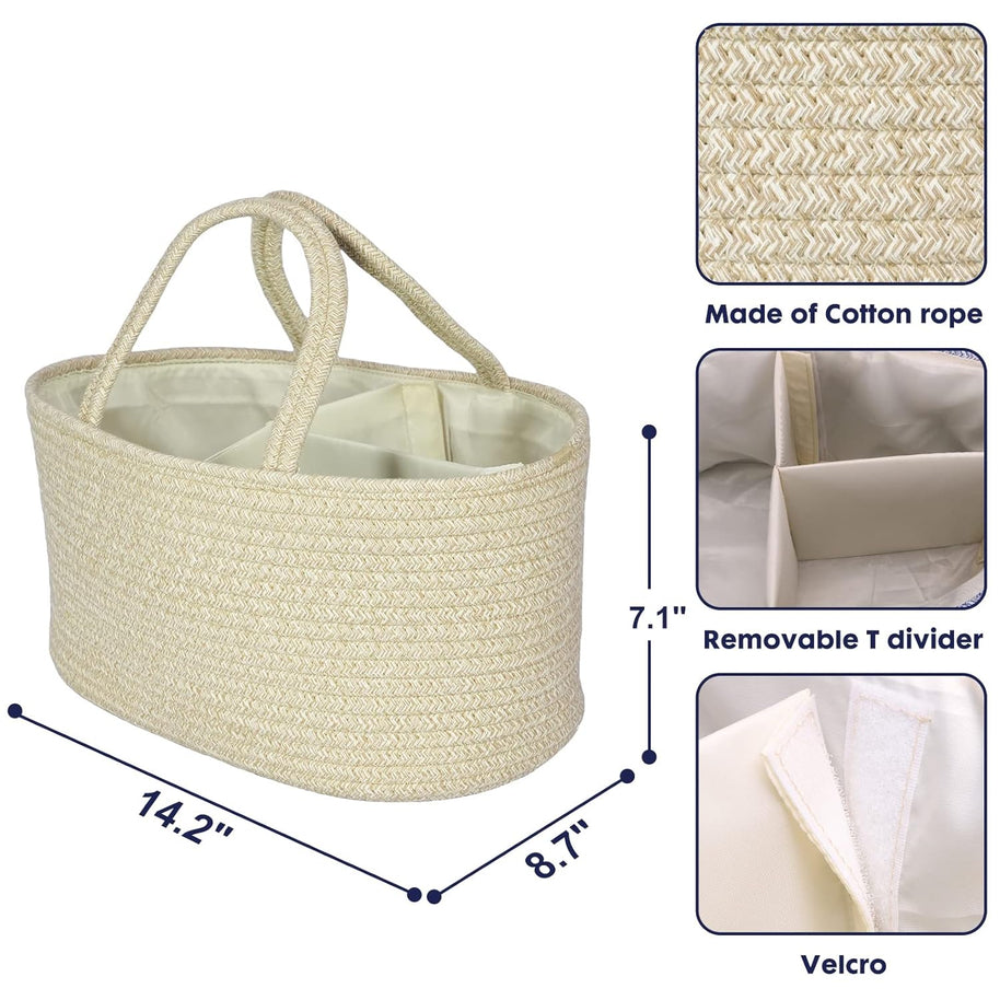 Noah Blue Leopard Baby Basket