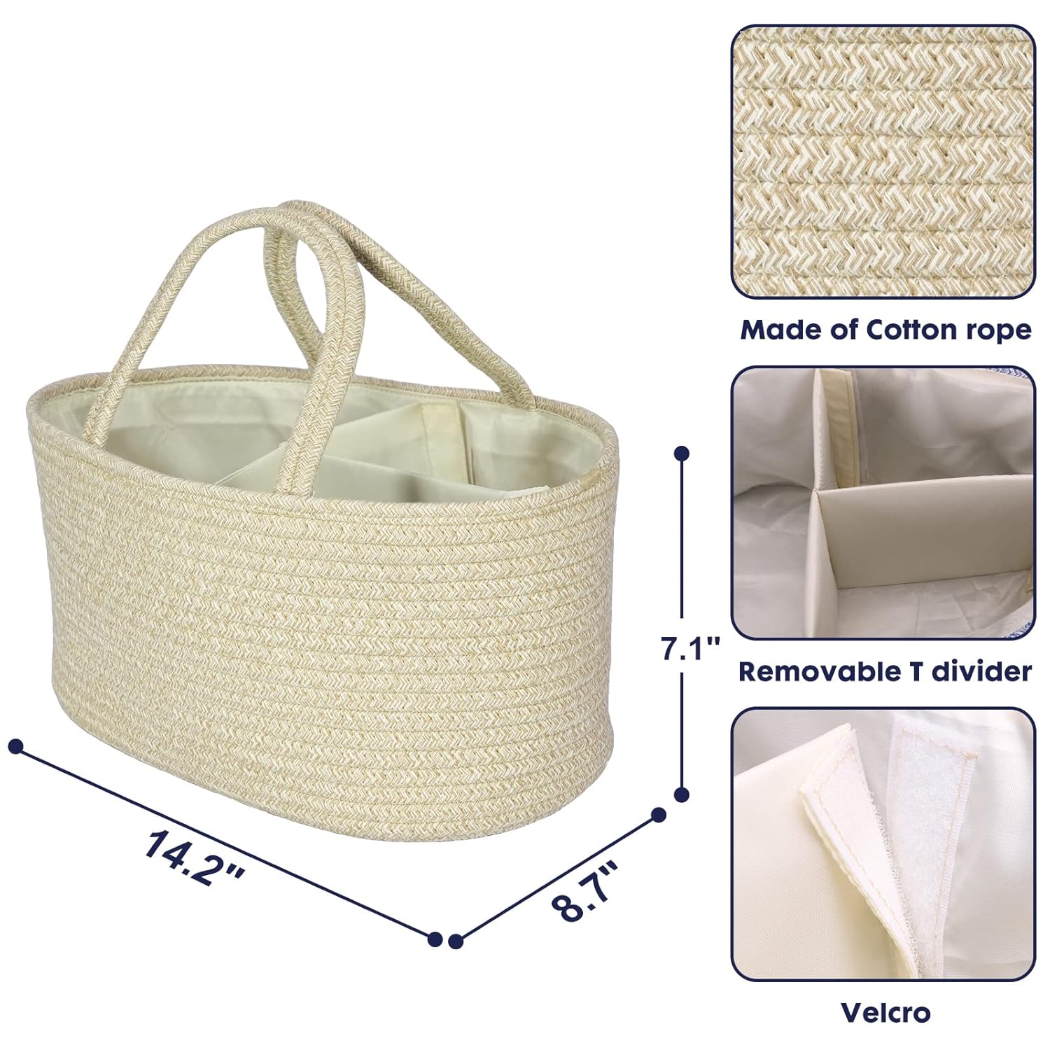 Noah Blue Leopard Baby Basket