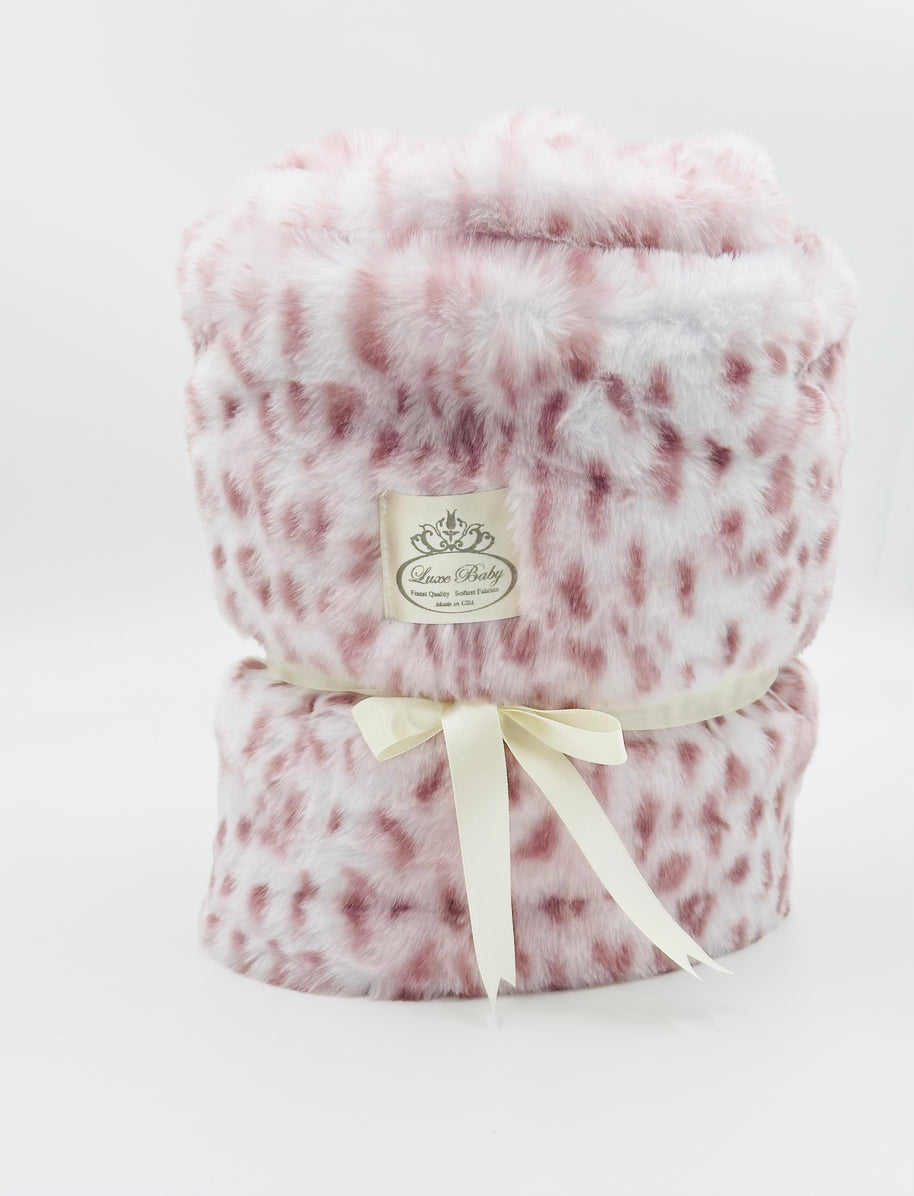 Emerson Mauve Pink Leopard Baby Basket