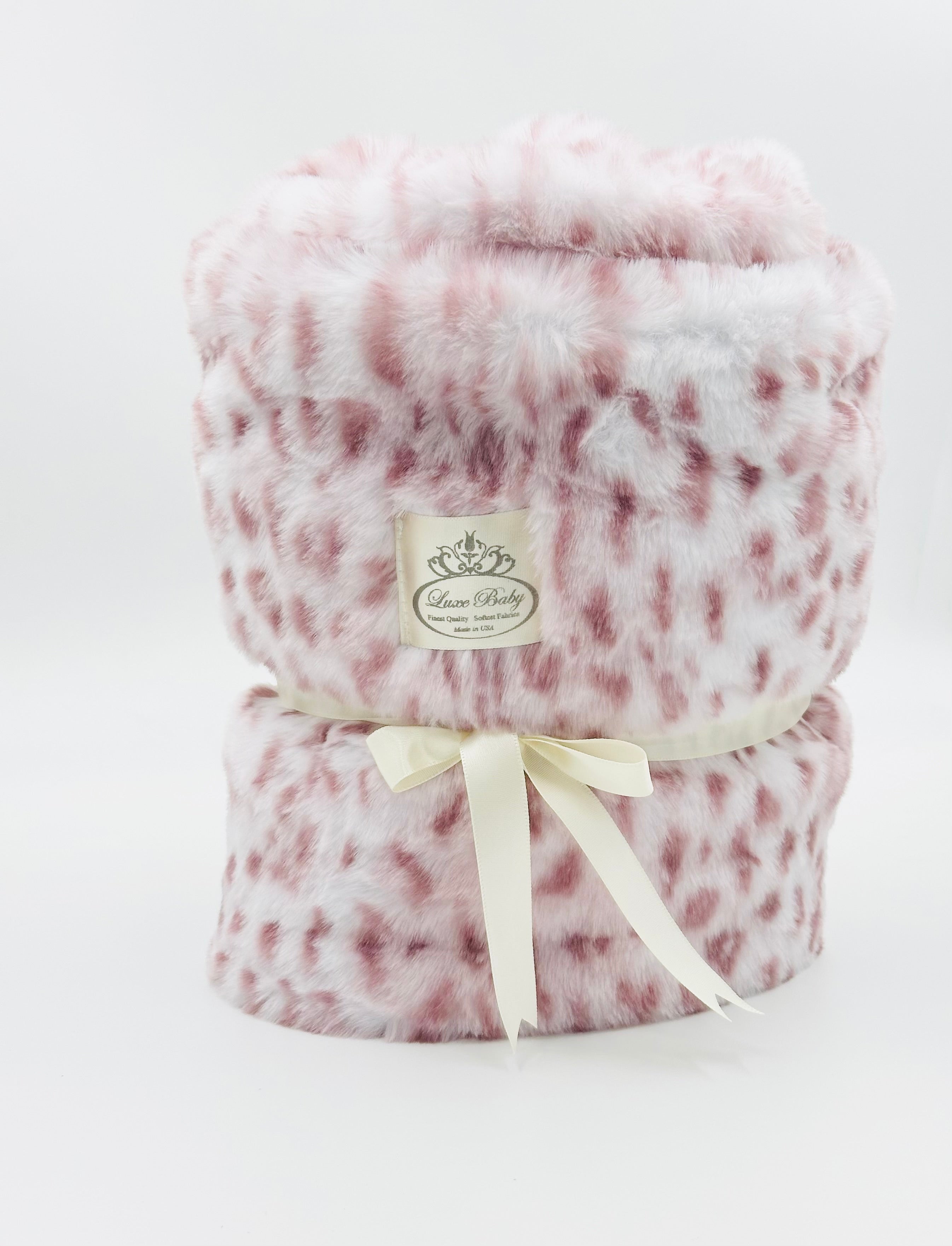 Emerson Mauve Pink Leopard Baby Basket