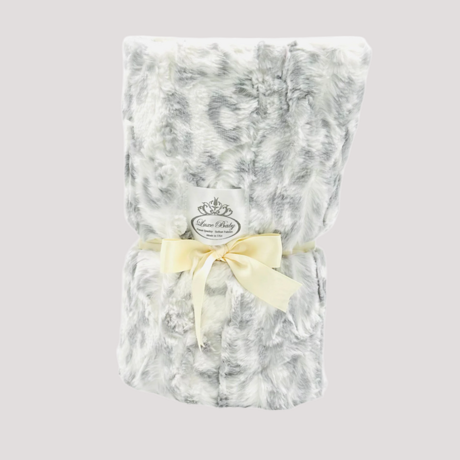 Shaw Grey Leopard Print Blanket