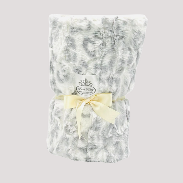 Shaw Grey Leopard Print Blanket