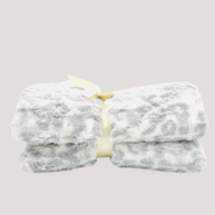 Shaw Grey Leopard Print Blanket