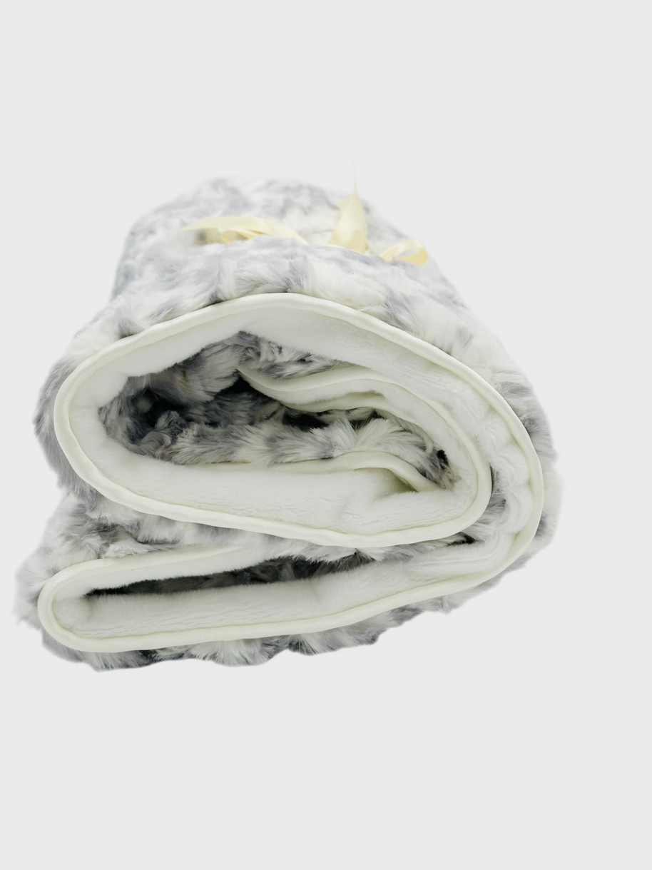 Calloway Grey Cow Print Blanket