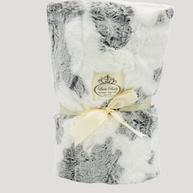 Calloway Grey Cow Print Blanket