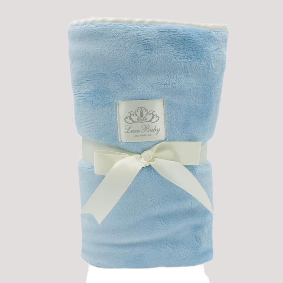 Angel Blue Velour Blanket