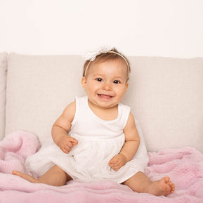 Luxe Baby Plus Mia Pink Blanket - Baby Stroller Blanket - Newborn Baby Essentials & Baby Gifts - 29x36