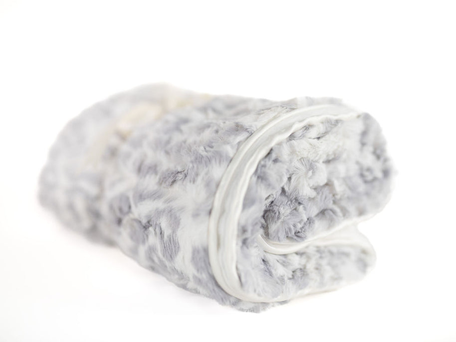 Soft Chettah Snow Printed Velour  Blanket for Babies - Satin Trimmed - 29x36" -2