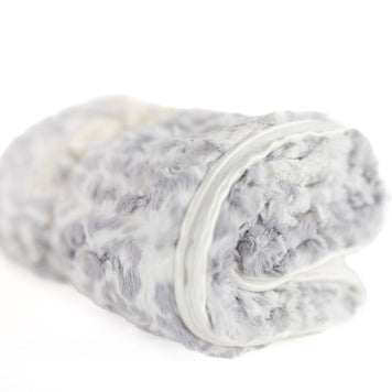 Soft Chettah Snow Printed Velour  Blanket for Babies - Satin Trimmed - 29x36