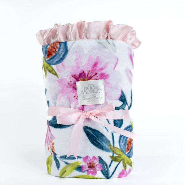 Luxe Baby Spring Floral Blanket - Baby Stroller Blanket - Newborn Baby Essentials & Baby Gifts - 29x35" (Copy)