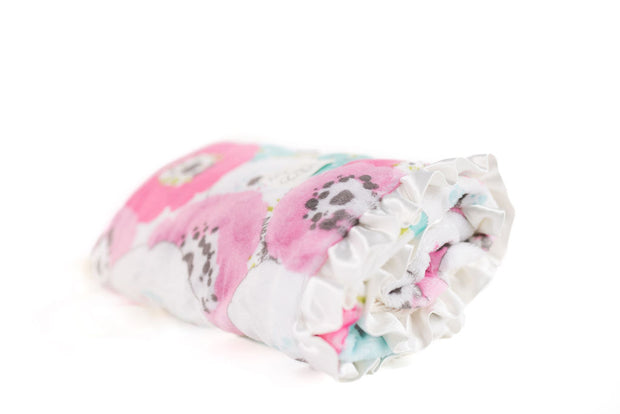 Luxe Baby Spring Peonies Floral Blanket - Baby Stroller Blanket - Newborn Baby Essentials & Baby Gifts - 29x36"