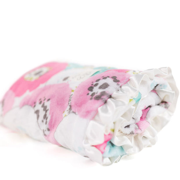 Luxe Baby Spring Peonies Floral Blanket - Baby Stroller Blanket - Newborn Baby Essentials & Baby Gifts - 29x36"