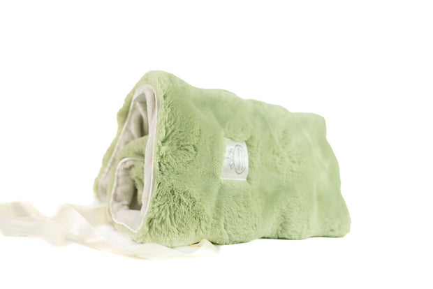 Luxe Baby Plush Sage Blanket - Baby Stroller Blanket - Newborn Baby Essentials & Baby Gifts - 29x36"
