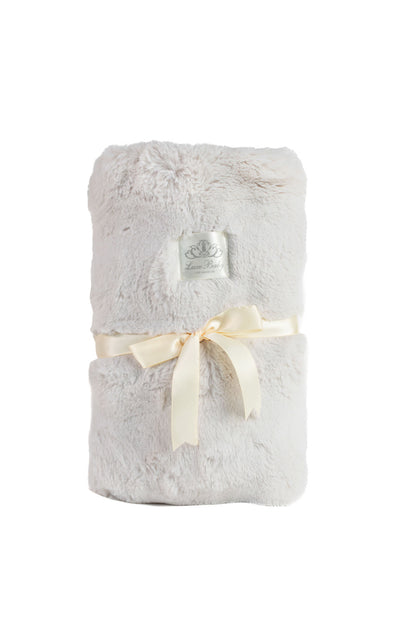 Ultra-Soft Heavenly Cloud Blanket for Babies – Wavy Cream Plush, Velour Lined, Satin Trimmed - 29x36"