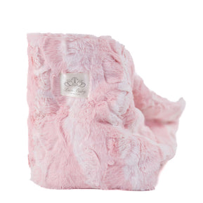 Luxe Baby Plus Mia Pink Blanket - Baby Stroller Blanket - Newborn Baby Essentials & Baby Gifts - 29x36