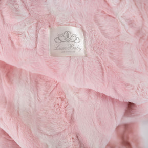 Luxe Baby Plus Mia Pink Blanket - Baby Stroller Blanket - Newborn Baby Essentials & Baby Gifts - 29x36