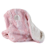 Luxe Baby Plus Mia Pink Blanket - Baby Stroller Blanket - Newborn Baby Essentials & Baby Gifts - 29x36