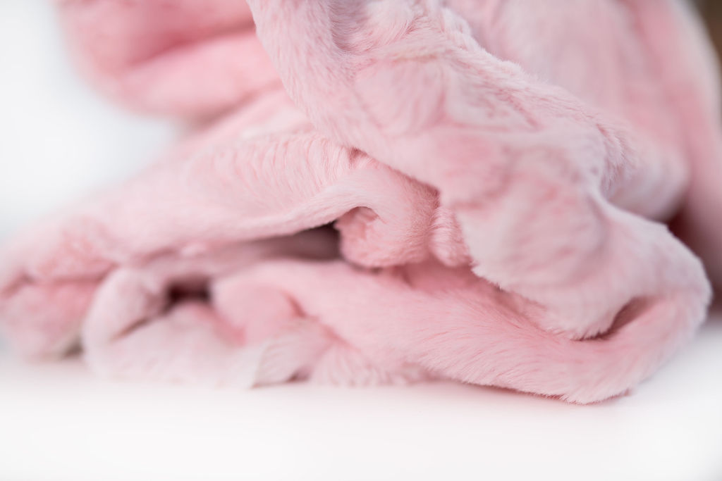 Luxe Baby Plus Mia Pink Blanket - Baby Stroller Blanket - Newborn Baby Essentials & Baby Gifts - 29x36