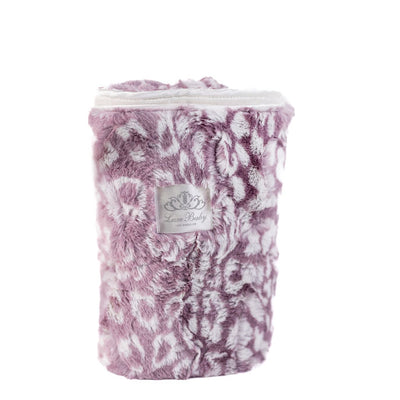 Cheetah Lilac Print Blanket for Babies – Satin Trimmed - 29x36