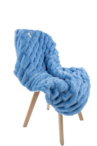 Ultra-Soft Heavenly Cloud Blanket for Babies – Sky Blue Velour Lined, Satin Trimmed - 29x36"