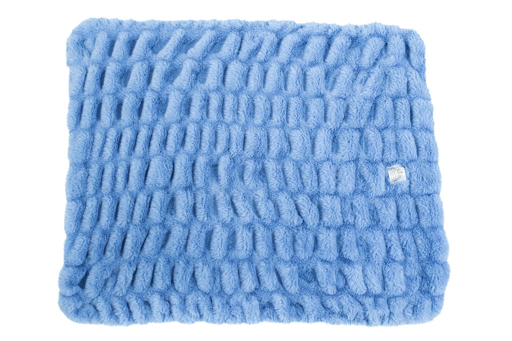 Ultra-Soft Heavenly Cloud Blanket for Babies – Sky Blue Velour Lined, Satin Trimmed - 29x36