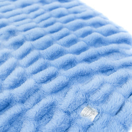 Ultra-Soft Heavenly Cloud Blanket for Babies – Sky Blue Velour Lined, Satin Trimmed - 29x36