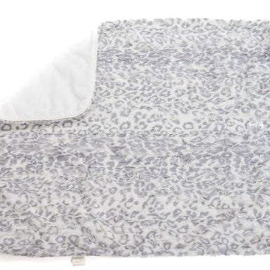 Soft Chettah Snow Printed Velour  Blanket for Babies - Satin Trimmed - 29x36