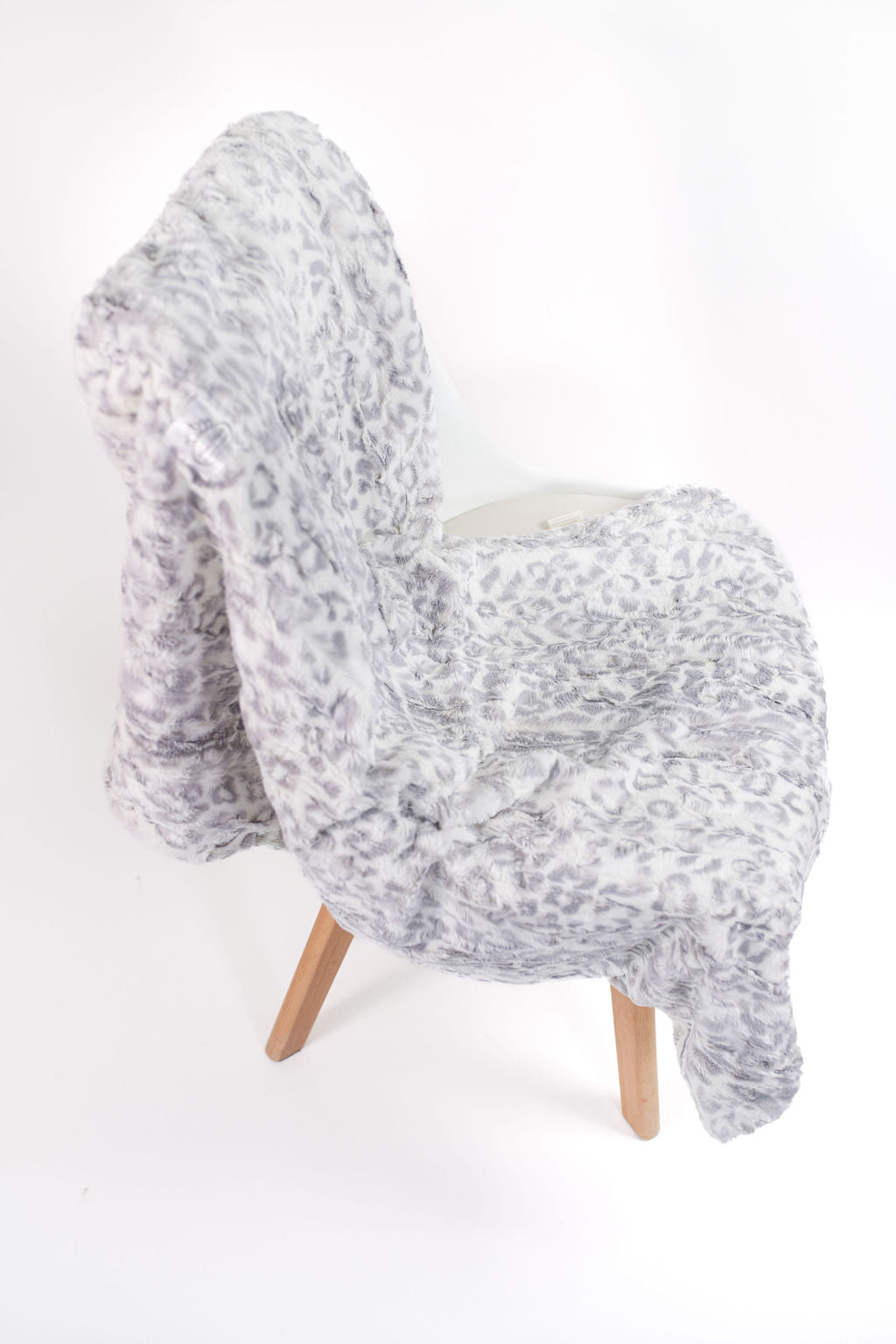Soft Chettah Snow Printed Velour  Blanket for Babies - Satin Trimmed - 29x36