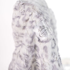 Soft Chettah Snow Printed Velour  Blanket for Babies - Satin Trimmed - 29x36