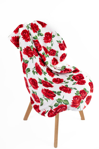 Luxe Baby Red Roses Blanket - Baby Stroller Blanket - Newborn Baby Essentials & Baby Gifts - 29x36" (Copy)