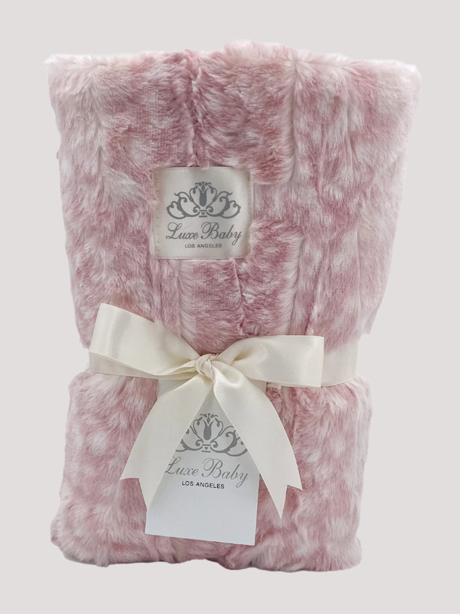 Charlie Cheetah Pink Blanket