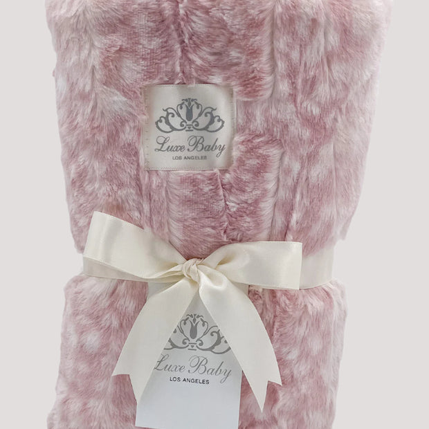 Charlie Cheetah Pink Blanket
