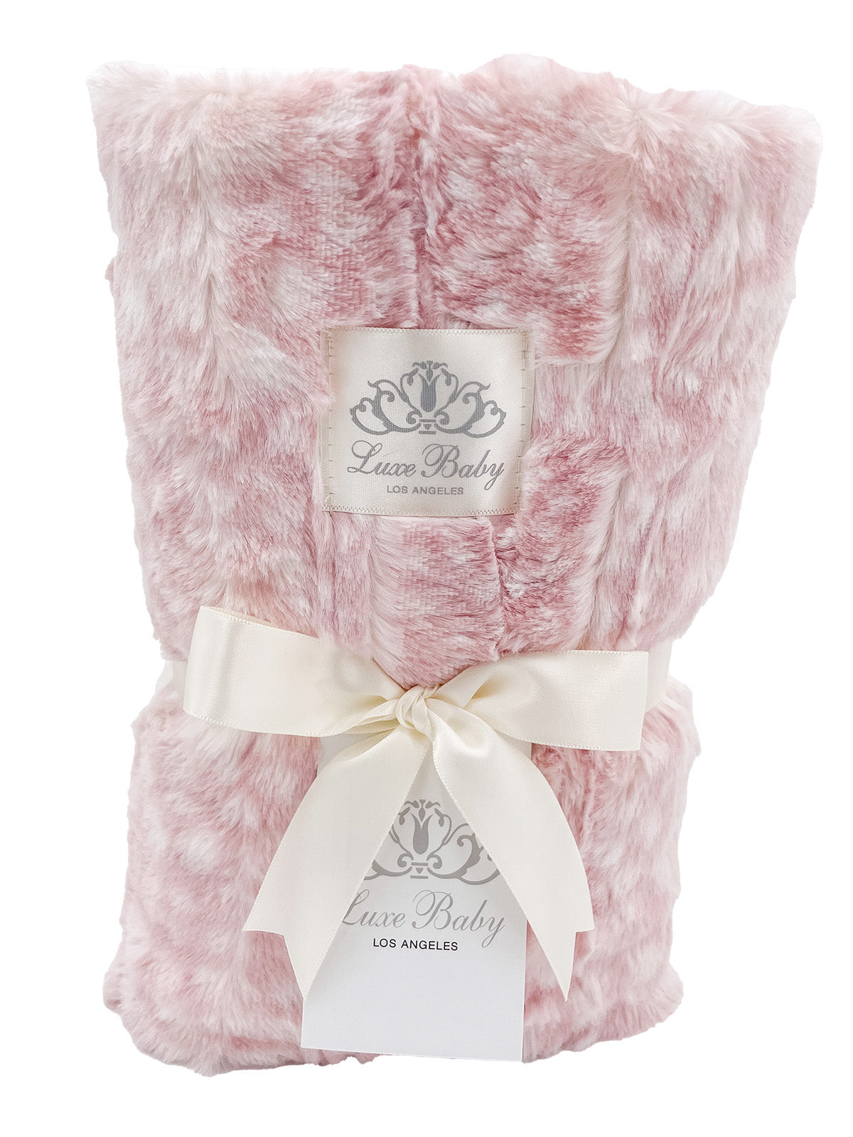 Soft Chettah Pink  Printed Velour  Blanket for Babies - Satin Trimmed - 29x36