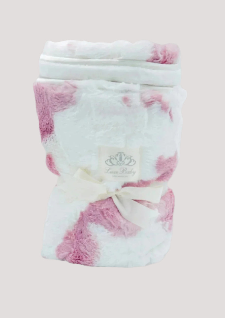 Calloway Pink Cow Print Blanket