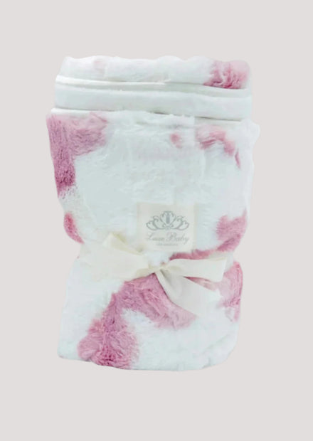 Calloway Pink Cow Print Blanket
