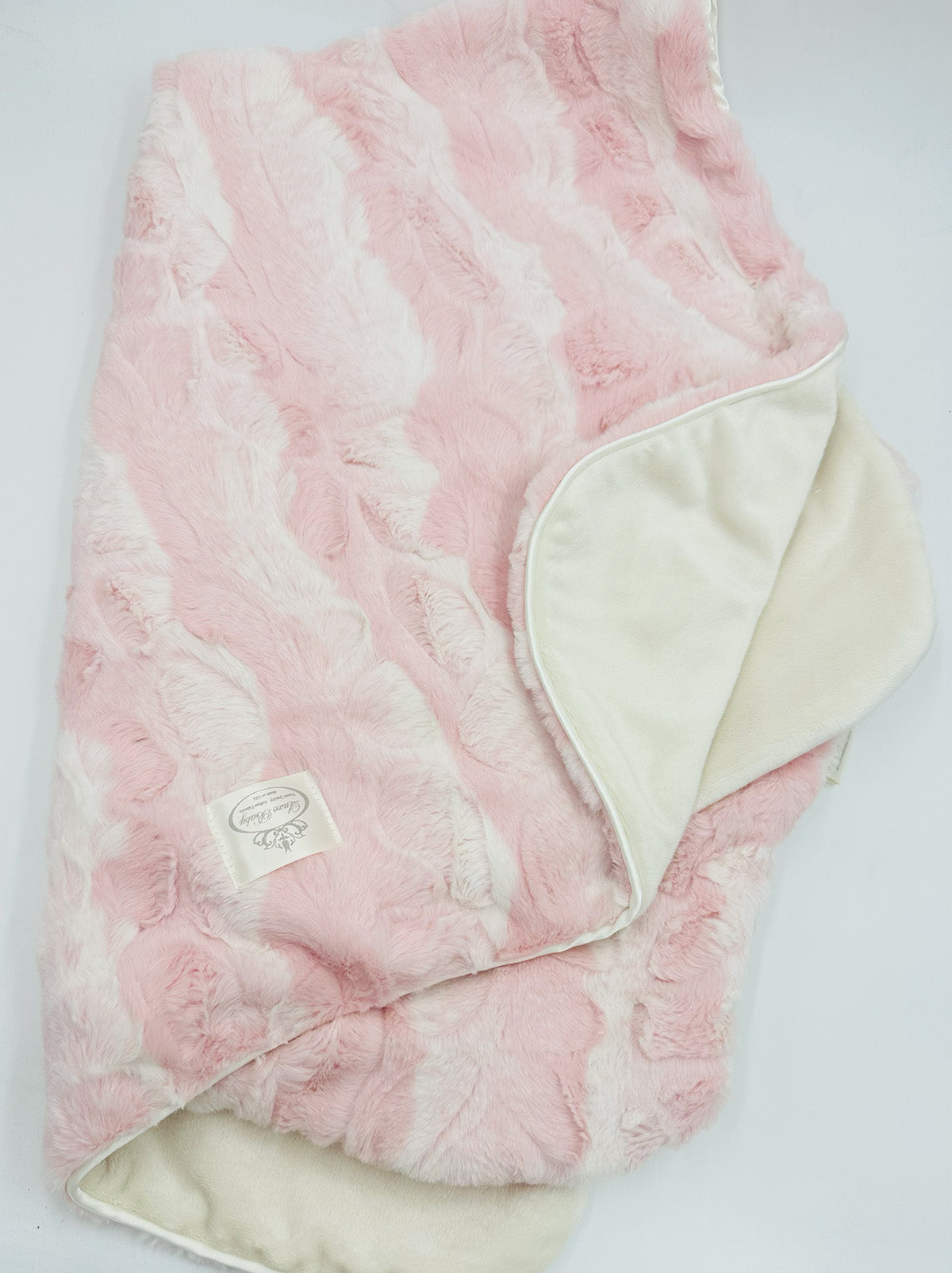 Soft Chettah Pink  Printed Velour  Blanket for Babies - Satin Trimmed - 29x36
