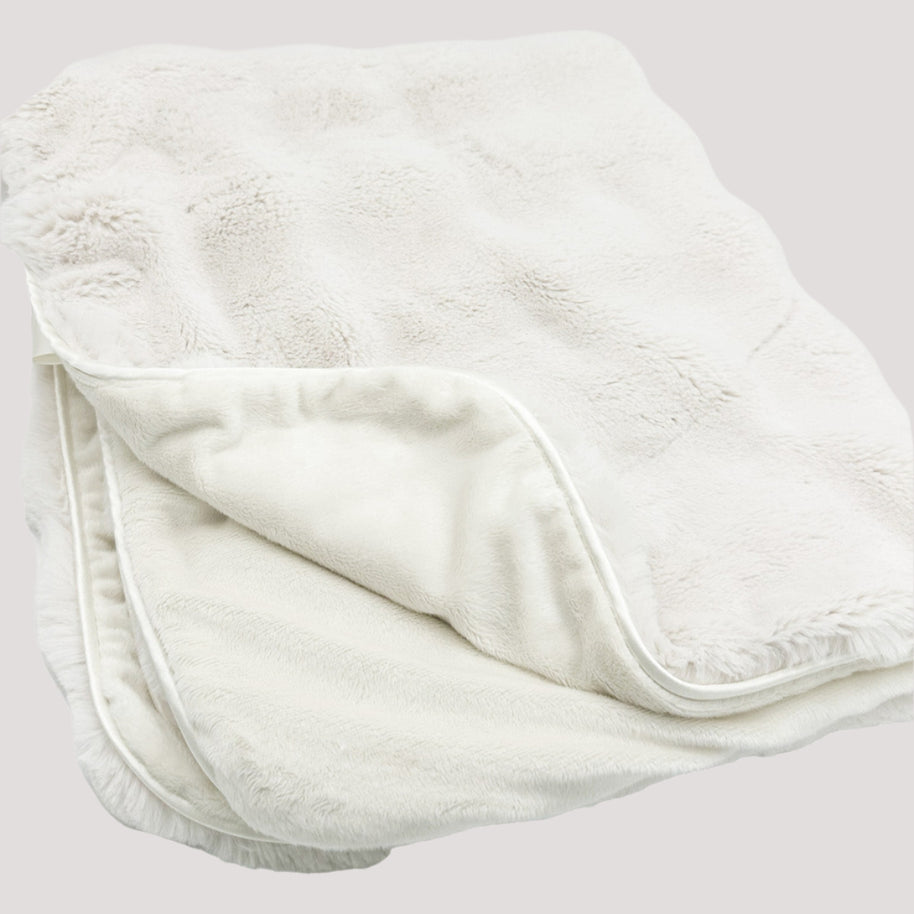 Avery Faux Fur Cream Blanket