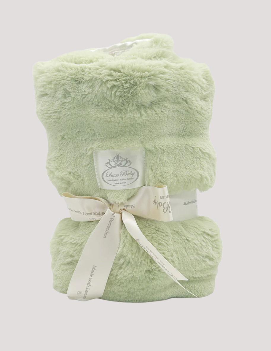 Liam Faux Fur Sage Blanket