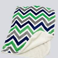 Riley Key Lime and Navy Blanket