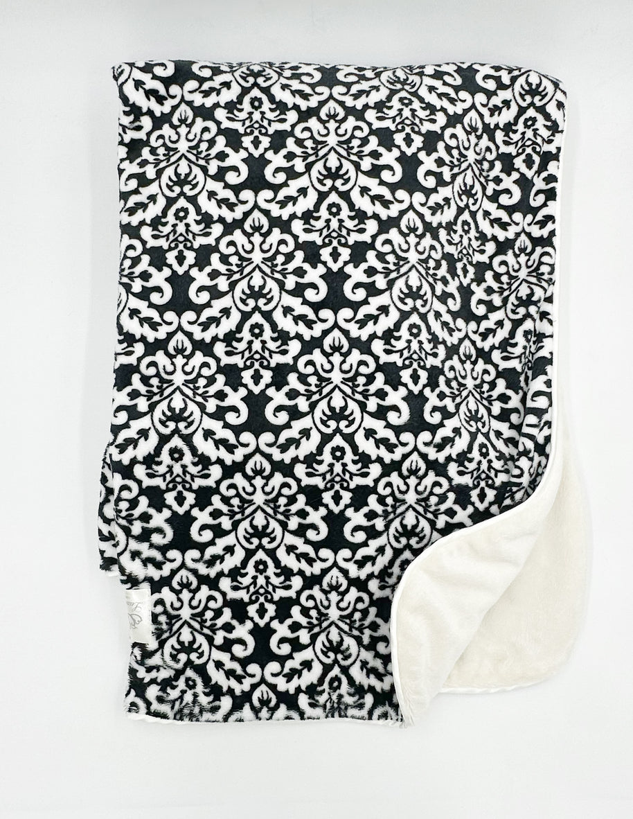 Parker Paisley Black & White Blanket