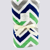 Riley Key Lime and Navy Blanket