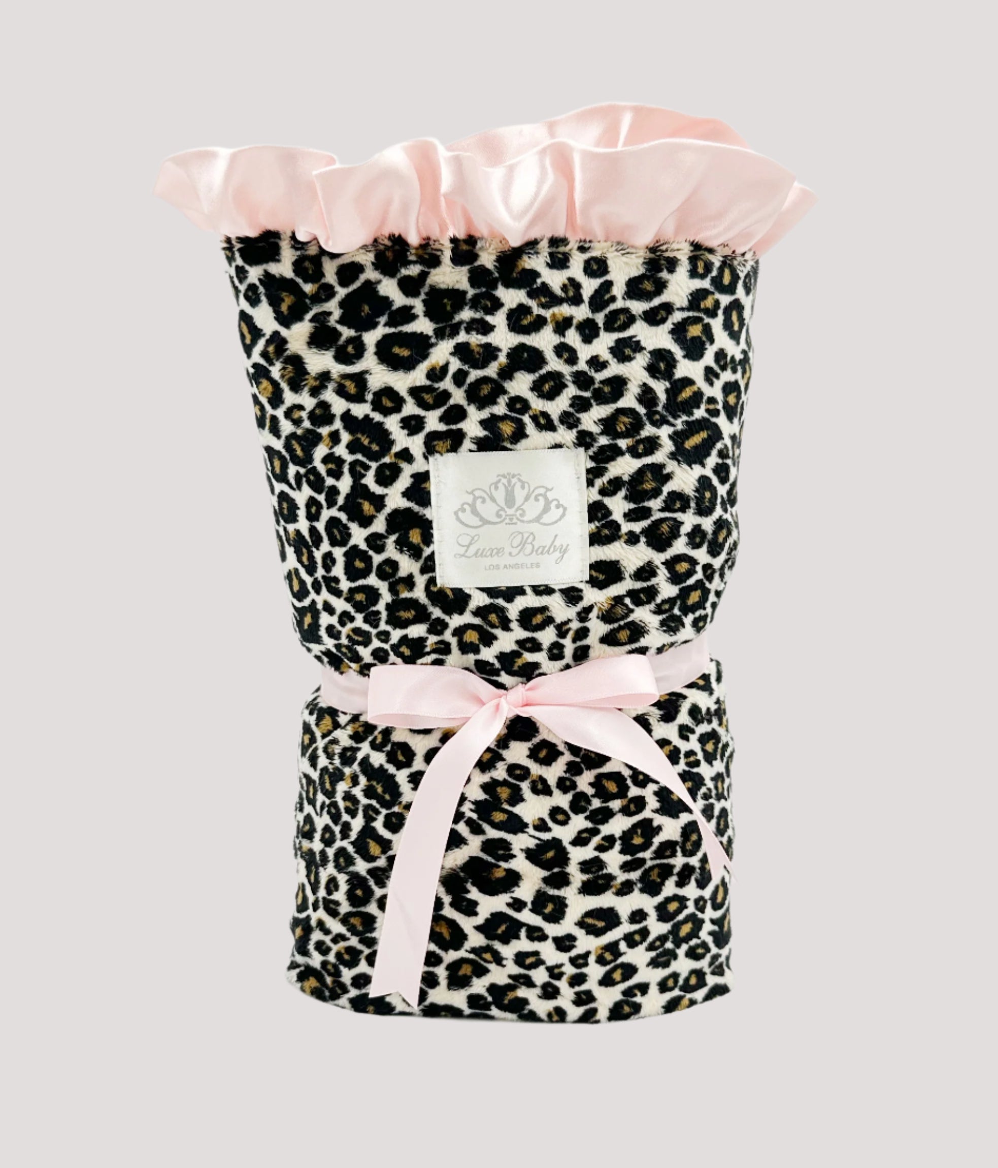 Emma Leopard Ruffled Blanket