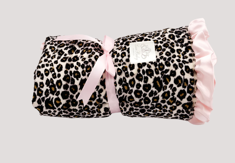 Emma Leopard Ruffled Blanket