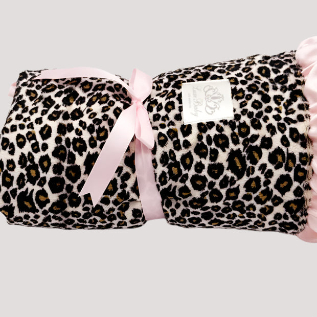 Emma Leopard Ruffled Blanket
