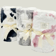 Calloway Pink Cow Print Blanket