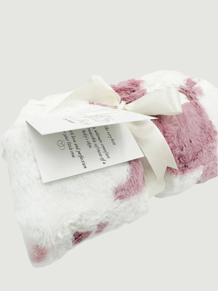 Calloway Pink Cow Print Blanket