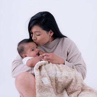 Soft Chettah Tan  Printed Velour  Blanket for Babies - Satin Trimmed - 29x36