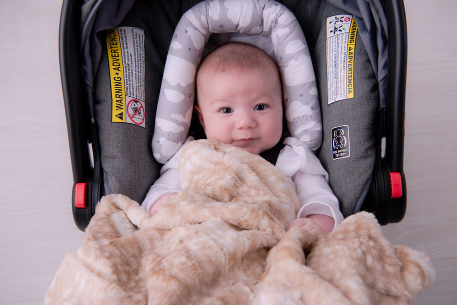 Soft Chettah Tan  Printed Velour  Blanket for Babies - Satin Trimmed - 29x36"
