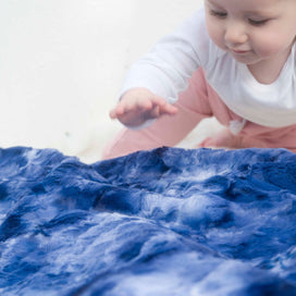 Luxe Baby Tye Dye Midnight Blue Blanket